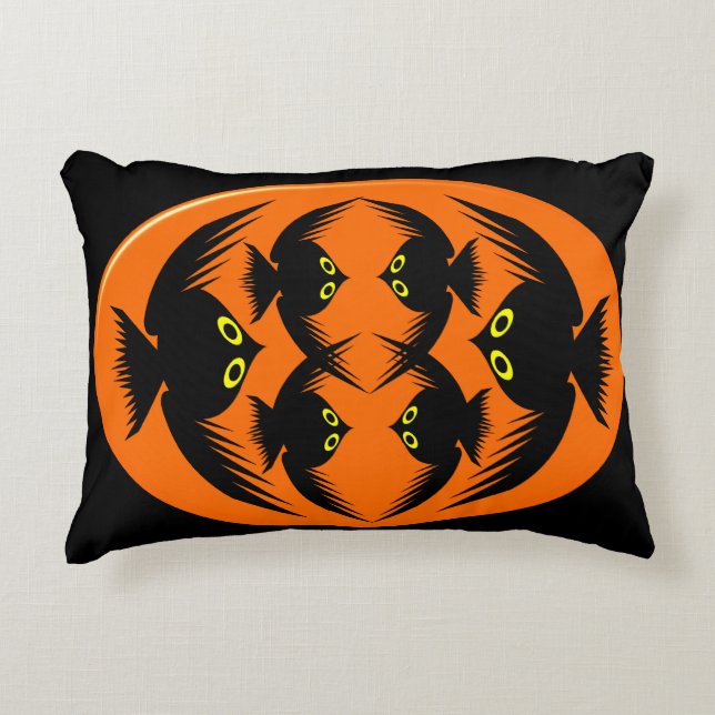 Coussin des corbeaux d'Halloween (Devant)
