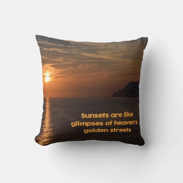 Coussin Des couchers de soleil comme des aperçus des rues  (Recto)
