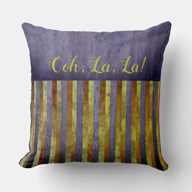 Coussin Des couleurs violettes, vertes et rouilles inspiré (Recto)