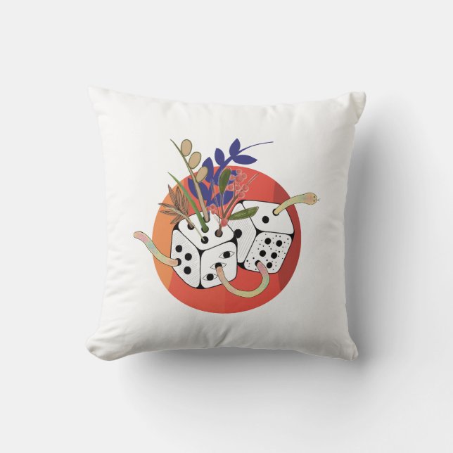 Coussin Dés dans un univers parallèle (Recto)