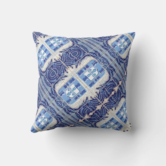 Coussin Des designs portugais lancent l'oreiller (Verso)