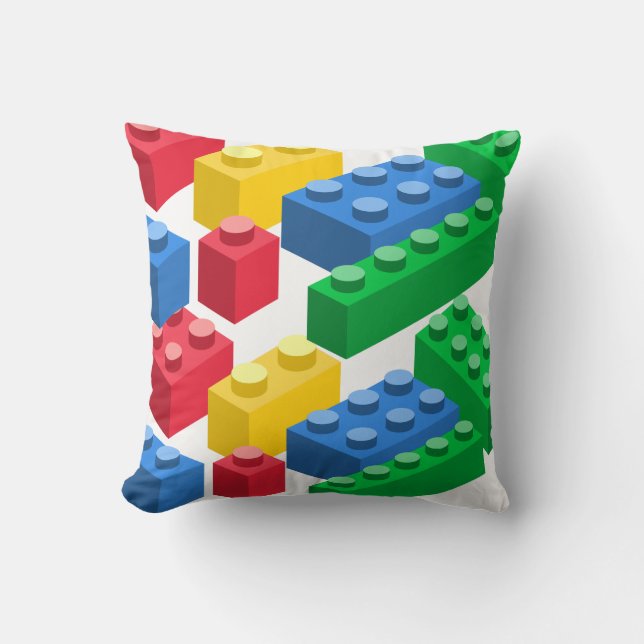 Coussin Des enfants colorés par des briques construites pa (Recto)