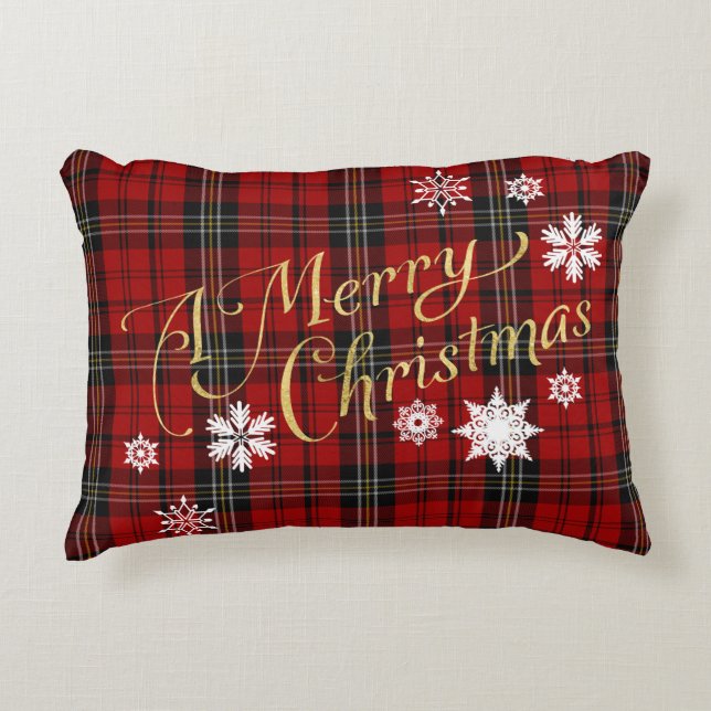 Coussin des flocons de neige de Noël (Devant)