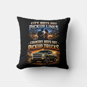 Coussin Des Garçons de Campagne Ont des Camionnettes
