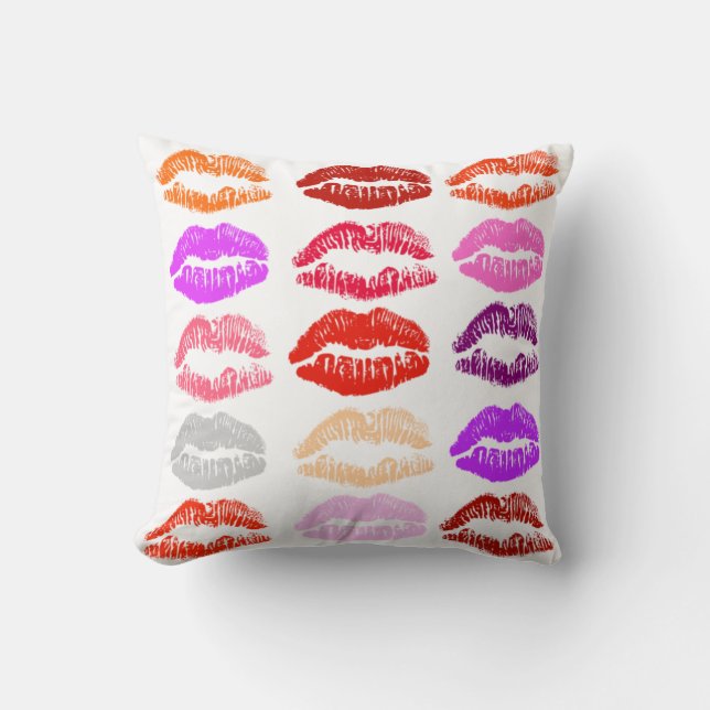 Coussin des lèvres d'art pop (baisers) (Recto)