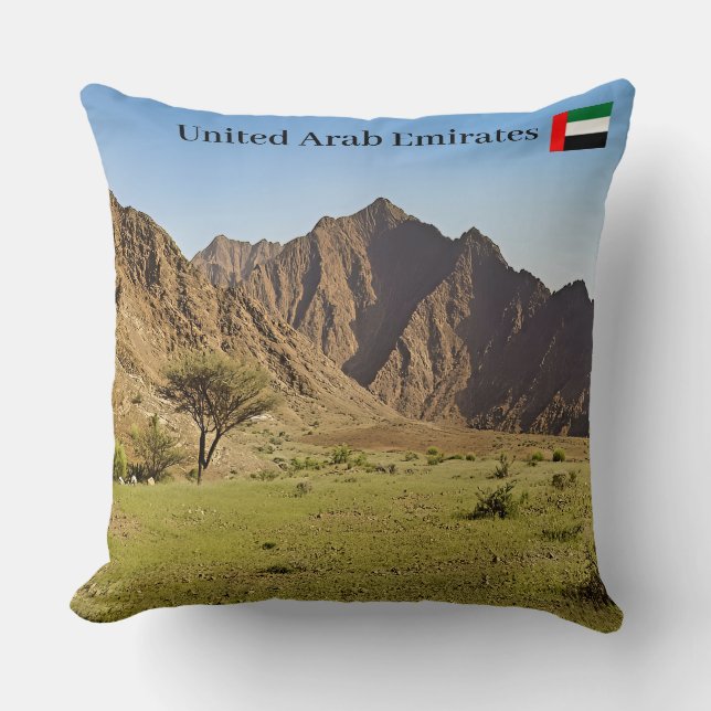 Coussin Des montagnes accidentées (Recto)