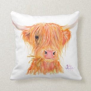 Coussin des montagnes de "Fergus" de vache par
