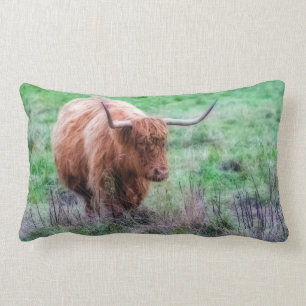 Coussin des montagnes écossais de vache