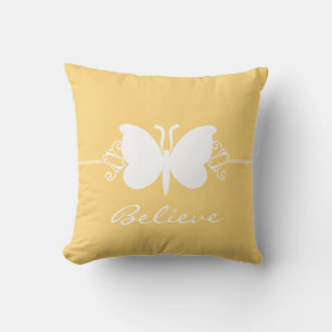 Coussin des permules de papillon jaune