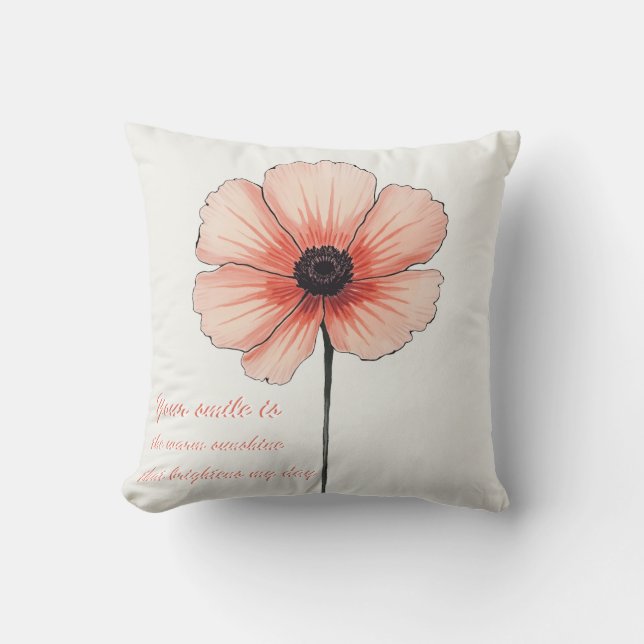 Coussin Des rêves roses qui balancent dans la brise printa (Recto)