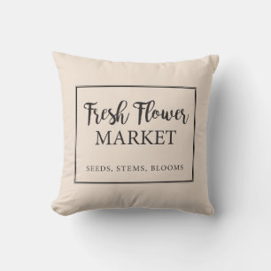 Coussin des signes du marché aux fleurs fraîches