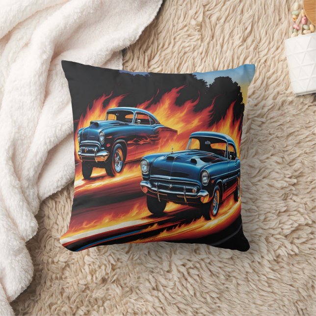 Coussin Des tiges chaudes classiques qui traversent les fl (Couverture)