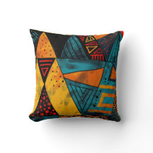 Des triangles colorés vifs avec des motifs tribaux