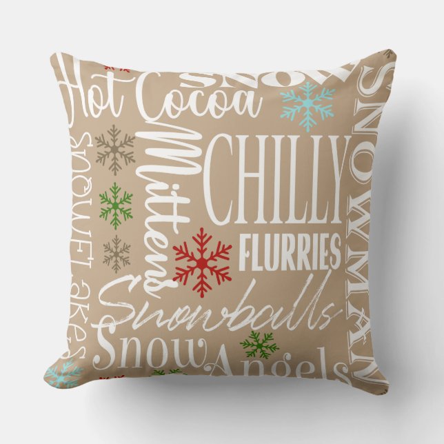 Coussin des voeux de Noël (Recto)