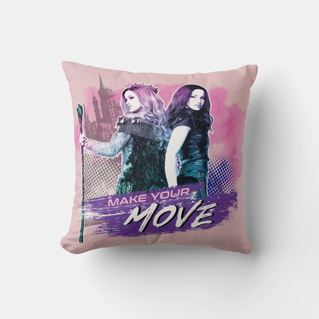 Coussin Descendants 3| Mal & Audrey - Faites votre déménag (Recto)