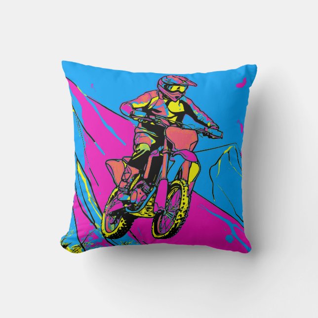 Coussin Descente Mountain Run - Motocross Rider (Recto)