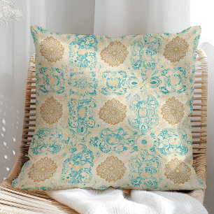 Coussin Desert Dream Sable Vintage & Floroms Turquoise