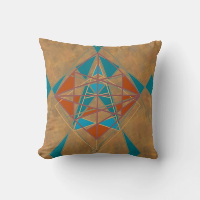 Coussin Désert du Sud-Ouest Indien Star Man Design Art (Recto)