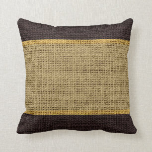 Coussin Désert et arrière - plan rustique de jute de toi