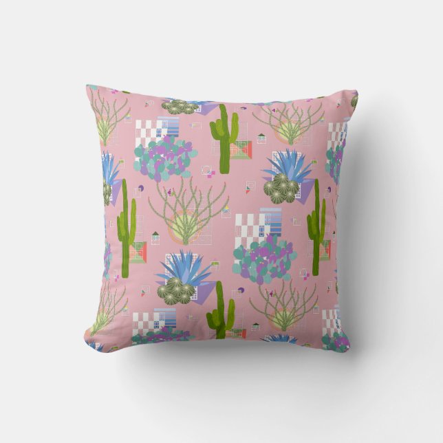 Coussin Désert moderne du milieu du siècle (Recto)