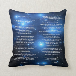 Coussin Desiderata sur la galaxie de Pleiades