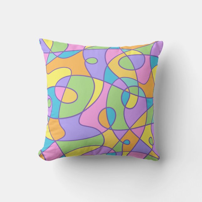 Coussin Design Abstrait coloré (Recto)