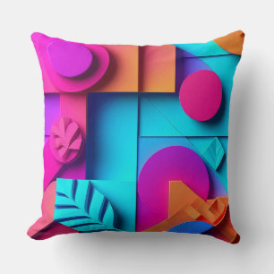 Coussin Design abstrait moderne avec des couleurs vives