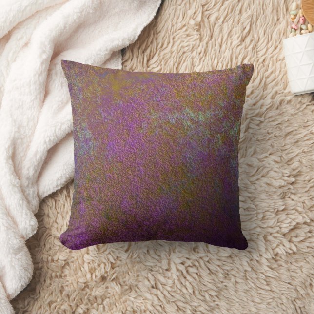 Coussin Design abstrait or et violet (Couverture)