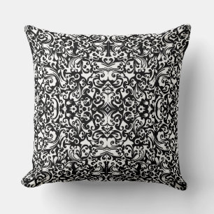 Coussin Design arrière - plan fluide et transparent noir