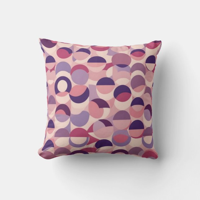 Coussin Design contemporain rose (Recto)