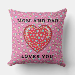 Coussin Design d'amour minimaliste élégant