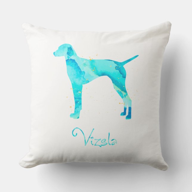 Coussin Design d'aquarelle Vizsla (Recto)