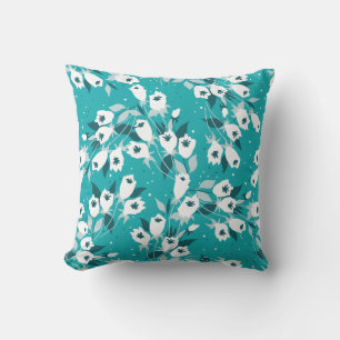 Coussin Design d'art botanique Motif élégant à la fleur de