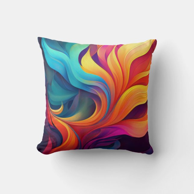 Coussin Design d'art coloré Abstrait (Recto)