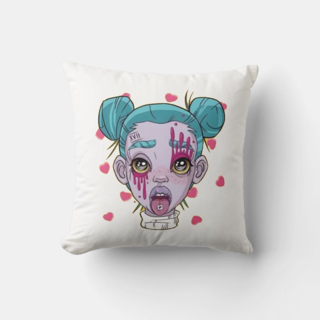 Coussin design d'art, cyberpunk art, cyberpunk, clubber gi (Recto)