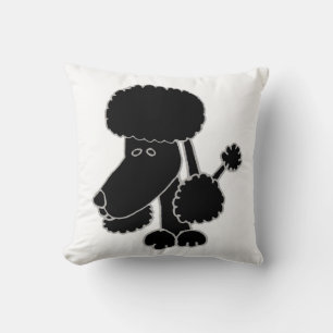 Coussin Design de chiot caniche noir mignon