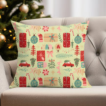 Design de Noël mignon en rose et vert de menthe de