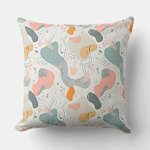 Coussin Design de style Motif Memphis, dossier blanc