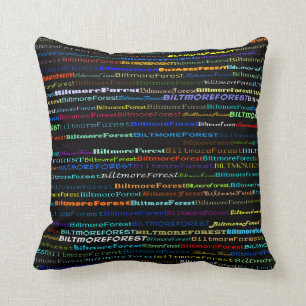 Coussin Design de texte de forêt Biltmore I Jetez l'oreill