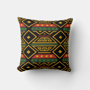 Coussin Design d'impression africain audacieux