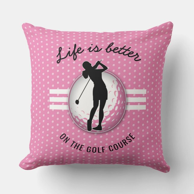 Coussin Design élégant de Golfeur pour femmes (Recto)