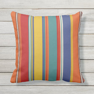 Coussin Design extérieur Bleu Bleu Rouge Orange Turquoise 