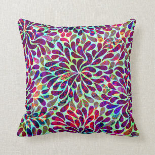 Coussin Design floral Abstrait coloré