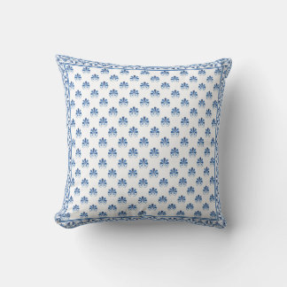 Coussin Design floral bleu Jeu d'oreiller