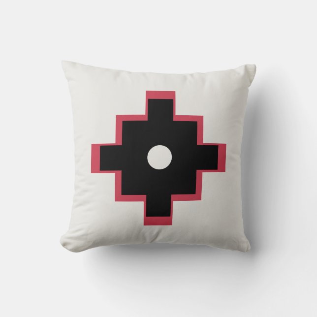 Coussin Design géométrique Inka Cross élégant (Recto)