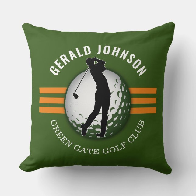 Coussin Design minimaliste élégant de Golfeur (Recto)