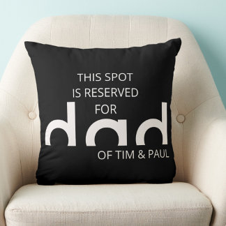 Coussin Design moderne simple père avec enfants Noms enfan