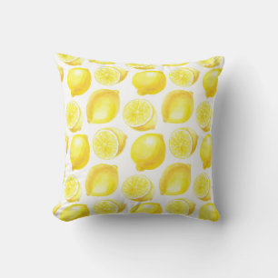 Coussin Design motif citron