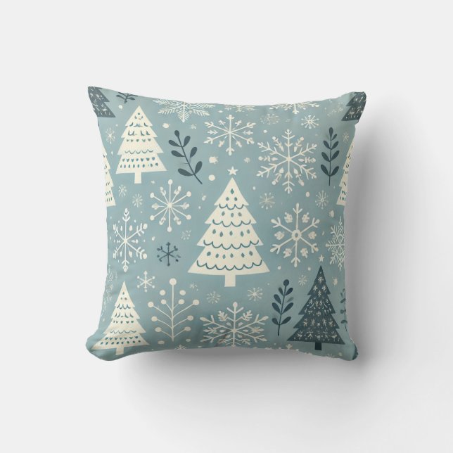 Coussin design motif de Noël festif (Recto)