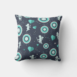 Coussin Design numérique mignon et de coeur
